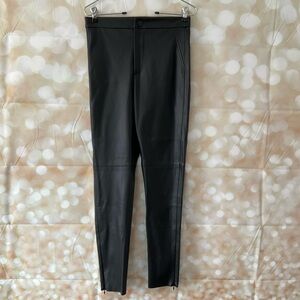 Zara Black Pleather Skinny Pants